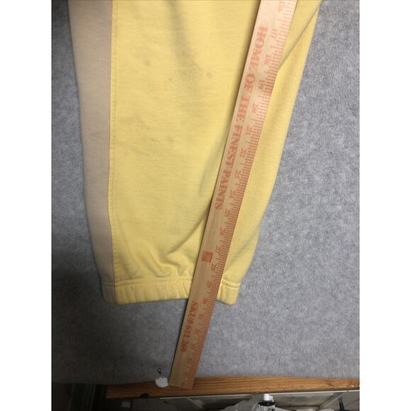 Vintage Le Jean De Marithe Francois Girbaud Yellow Sweatpants Men's XL Baggy Y2K - Picture 9 of 16